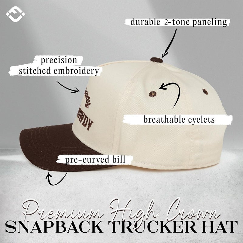 Funky Junque Vintage Canvas Snapback Hat - Adjustable 2 Tone Cap for Men Women - Put It On My, Cowboy, Girl Dad, Funny - Image 3